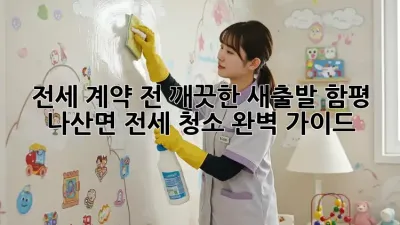 전세 계약 전, 깨끗한 새출발! 함평 나산면 전세 청소 완벽 가이드